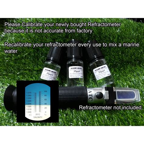 35 ppt refractometer calibration solution|diy 35ppt refractometer.